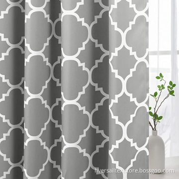 Geometric Moroccan Printed Draperies Window Curtains